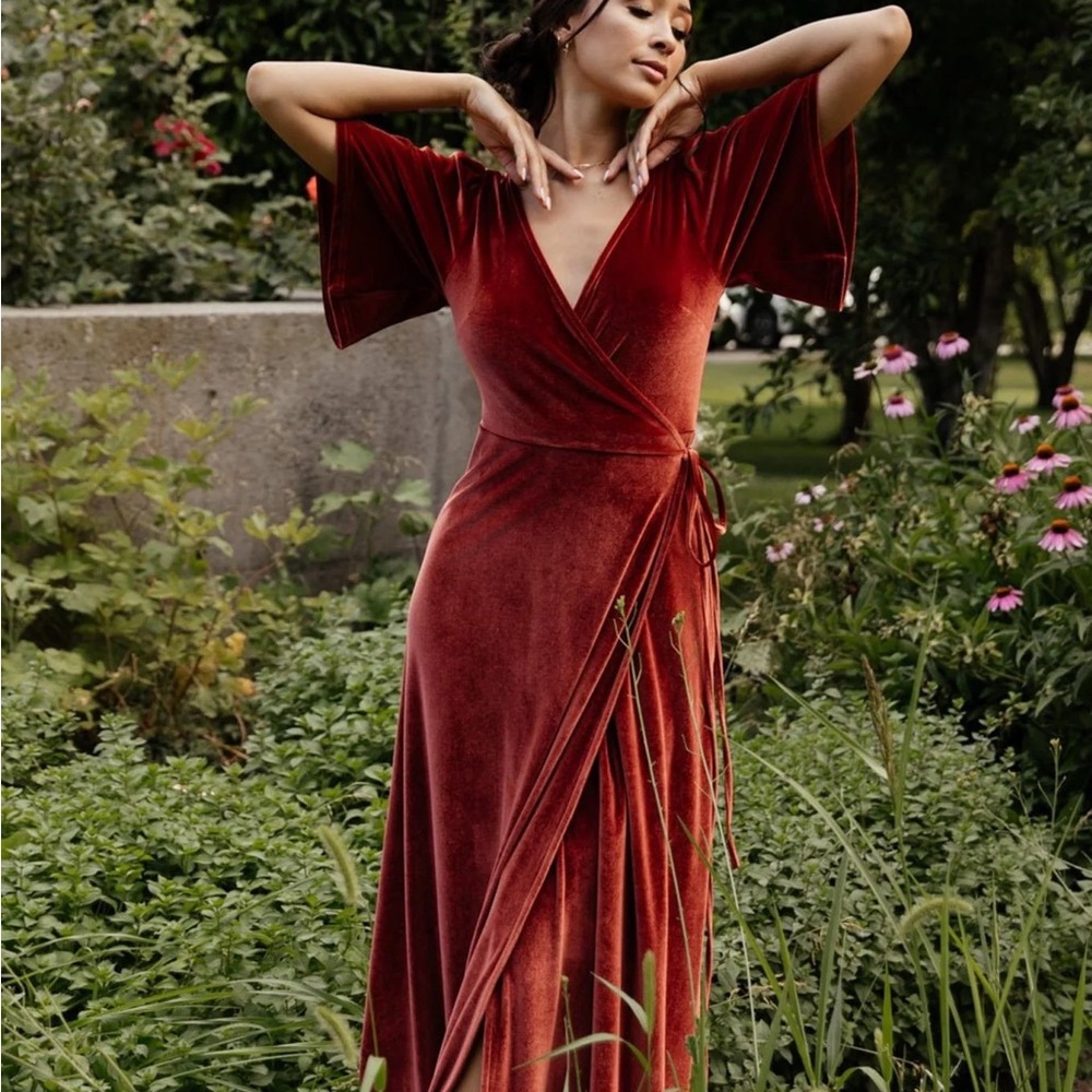 Baltic Born Velvet Wrap Dress
